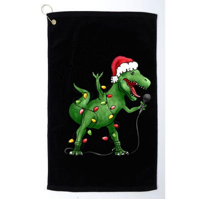 Dinosaur Christmas Fa Ra Rawr Tree Rex Xmas Dino Gift Golf Towel