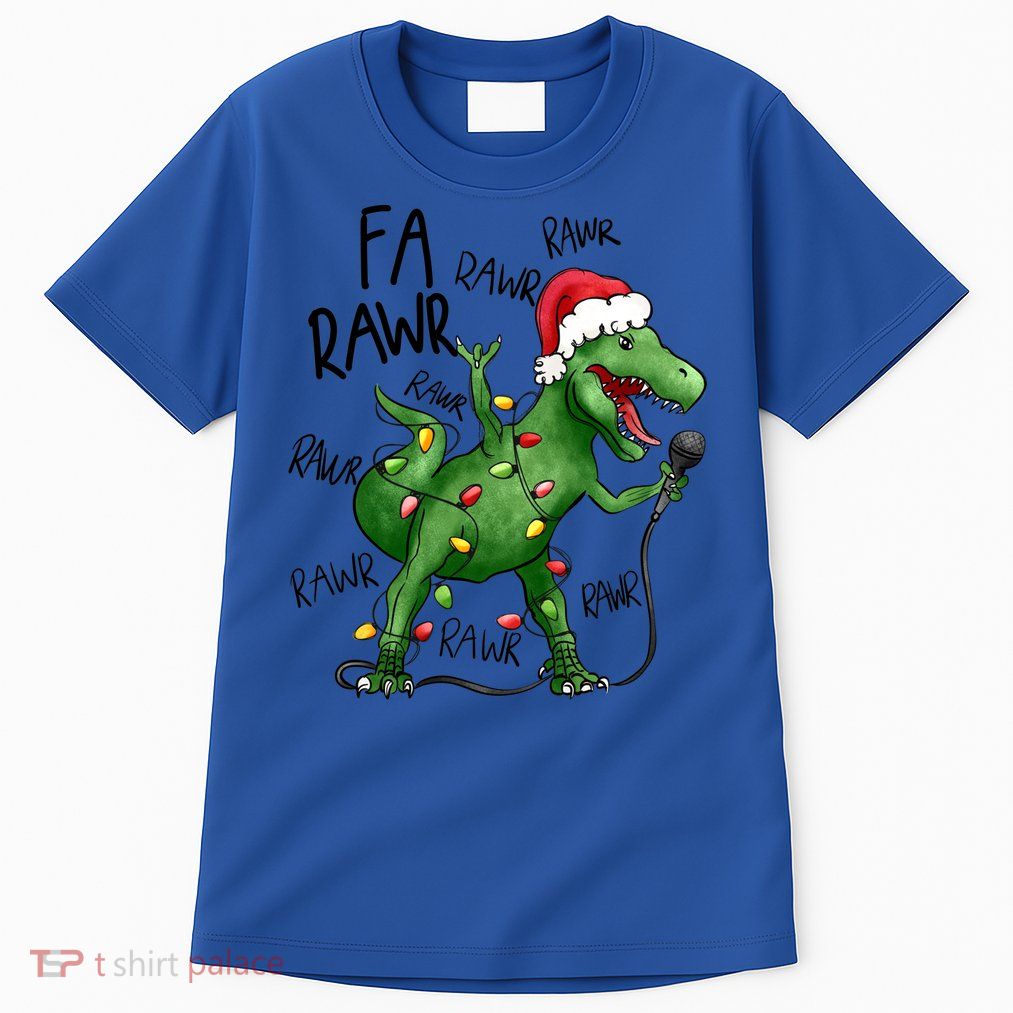 Dinosaur Christmas Fa Ra Rawr Tree Rex Xmas Dino Gift Tall T-Shirt