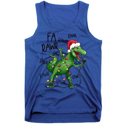 Dinosaur Christmas Fa Ra Rawr Tree Rex Xmas Dino Gift Tank Top