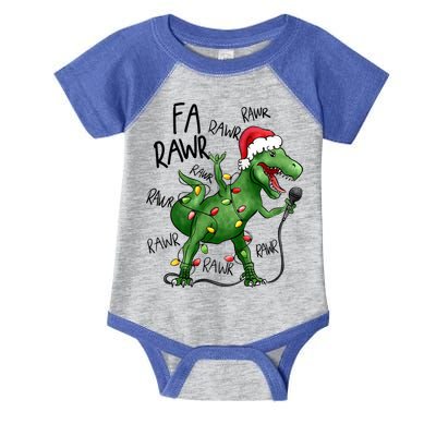 Dinosaur Christmas Fa Ra Rawr Tree Rex Xmas Dino Gift Infant Baby Jersey Bodysuit