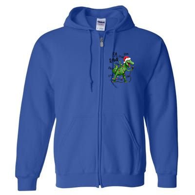 Dinosaur Christmas Fa Ra Rawr Tree Rex Xmas Dino Gift Full Zip Hoodie