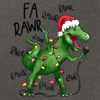 Dinosaur Christmas Fa Ra Rawr Tree Rex Xmas Dino Gift Cotton Canvas Backpack