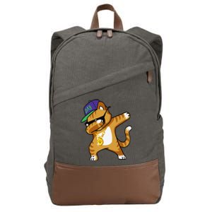 Dabbing Cat Funny Dab Hip Hop Dabbing Kitty Cotton Canvas Backpack