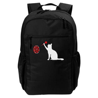 Darts Cat Funny Dart Throwing Cat Dart And Cat Lover Daily Commute Backpack