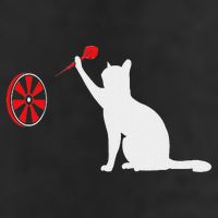 Darts Cat Funny Dart Throwing Cat Dart And Cat Lover Knit Cap Winter Beanie