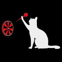 Darts Cat Funny Dart Throwing Cat Dart And Cat Lover 16 in Basic Backpack
