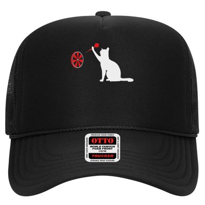 Darts Cat Funny Dart Throwing Cat Dart And Cat Lover Trucker Hat