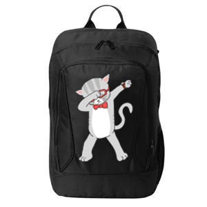 Dabbing Cat Funny Dab Gift Cat City Backpack