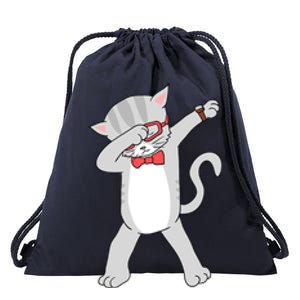 Dabbing Cat Funny Dab Gift Cat Drawstring Bag