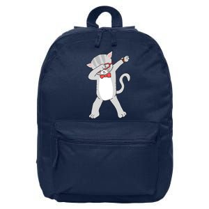 Dabbing Cat Funny Dab Gift Cat 16 in Basic Backpack