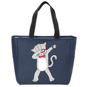 Dabbing Cat Funny Dab Gift Cat Zip Tote Bag