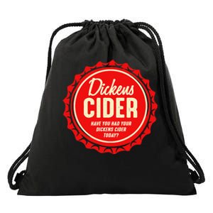 Dickens Cider Fun Bottle Cap Pun Design A Cheeky Innuendo Drawstring Bag