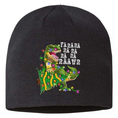 Dinosaur Christmas Fa Ra Rawr Tree Rex Boys Xmas Sustainable Beanie