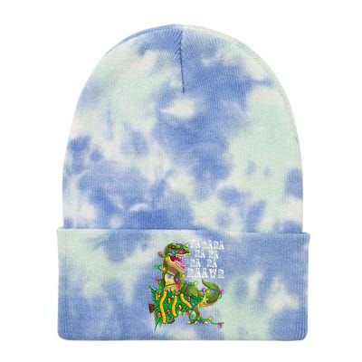 Dinosaur Christmas Fa Ra Rawr Tree Rex Boys Xmas Tie Dye 12in Knit Beanie