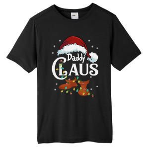 Daddy Claus Funny Christmas Lights Santa Hat Costume Cute Gift Tall Fusion ChromaSoft Performance T-Shirt