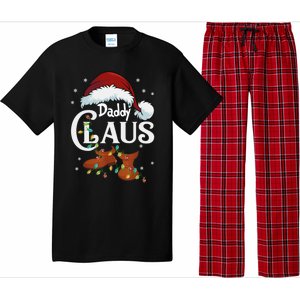 Daddy Claus Funny Christmas Lights Santa Hat Costume Cute Gift Pajama Set