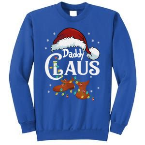 Daddy Claus Funny Christmas Lights Santa Hat Costume Cute Gift Sweatshirt