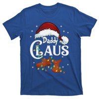 Daddy Claus Funny Christmas Lights Santa Hat Costume Cute Gift T-Shirt