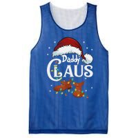 Daddy Claus Funny Christmas Lights Santa Hat Costume Cute Gift Mesh Reversible Basketball Jersey Tank