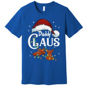 Daddy Claus Funny Christmas Lights Santa Hat Costume Cute Gift Premium T-Shirt