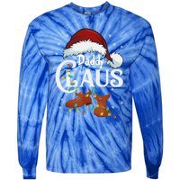 Daddy Claus Funny Christmas Lights Santa Hat Costume Cute Gift Tie-Dye Long Sleeve Shirt