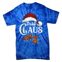 Daddy Claus Funny Christmas Lights Santa Hat Costume Cute Gift Tie-Dye T-Shirt