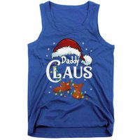 Daddy Claus Funny Christmas Lights Santa Hat Costume Cute Gift Tank Top