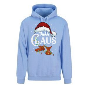 Daddy Claus Funny Christmas Lights Santa Hat Costume Cute Gift Unisex Surf Hoodie