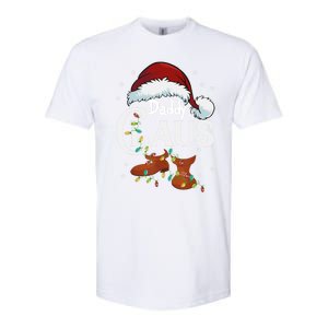 Daddy Claus Funny Christmas Lights Santa Hat Costume Cute Gift Softstyle CVC T-Shirt