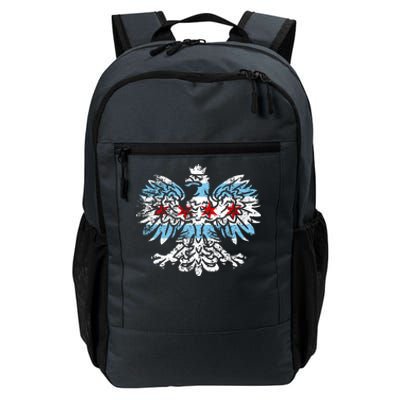 Distressed Chicago Flag Polish Poland Eagle Daily Commute Backpack