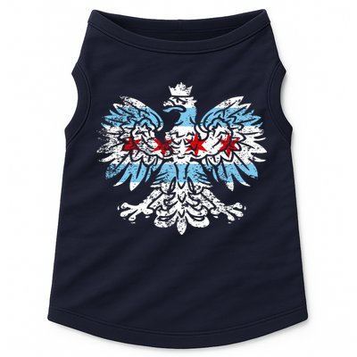 Distressed Chicago Flag Polish Poland Eagle Doggie Tank