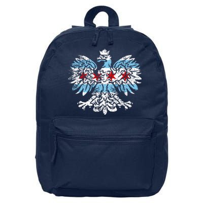 Distressed Chicago Flag Polish Poland Eagle 16 in Basic Backpack