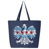 Distressed Chicago Flag Polish Poland Eagle 25L Jumbo Tote