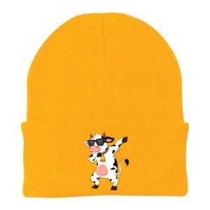 Dabbing Cow For Cow Lover Christmas Knit Cap Winter Beanie