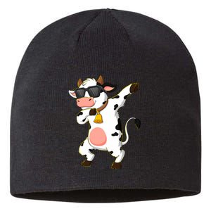 Dabbing Cow For Cow Lover Christmas Sustainable Beanie