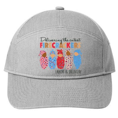 Delivering Cutest Firecrackers Labor Delivery 7-Panel Snapback Hat