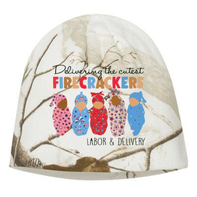 Delivering Cutest Firecrackers Labor Delivery Kati - Camo Knit Beanie