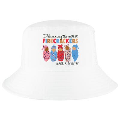 Delivering Cutest Firecrackers Labor Delivery Cool Comfort Performance Bucket Hat