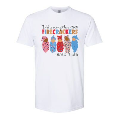 Delivering Cutest Firecrackers Labor Delivery Softstyle CVC T-Shirt