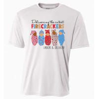 Delivering Cutest Firecrackers Labor Delivery Cooling Performance Crew T-Shirt