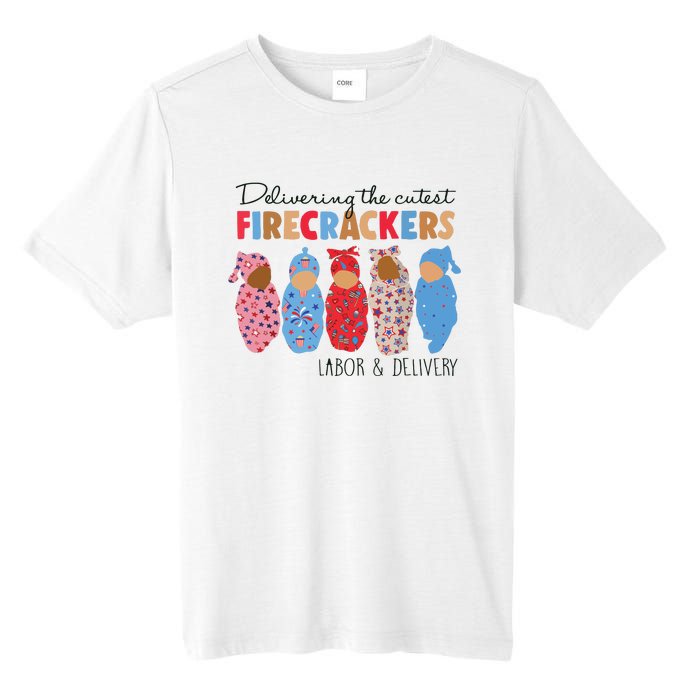 Delivering Cutest Firecrackers Labor Delivery Tall Fusion ChromaSoft Performance T-Shirt