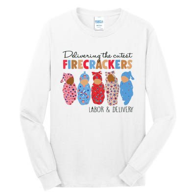 Delivering Cutest Firecrackers Labor Delivery Tall Long Sleeve T-Shirt