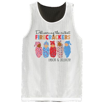 Delivering Cutest Firecrackers Labor Delivery Mesh Reversible Basketball Jersey Tank