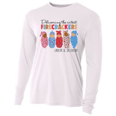 Delivering Cutest Firecrackers Labor Delivery Cooling Performance Long Sleeve Crew