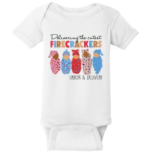 Delivering Cutest Firecrackers Labor Delivery Baby Bodysuit