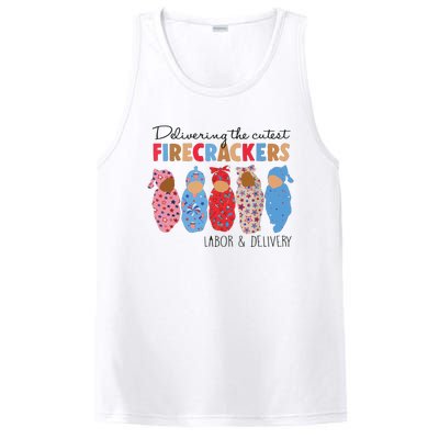 Delivering Cutest Firecrackers Labor Delivery PosiCharge Competitor Tank