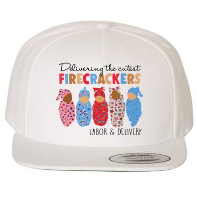 Delivering Cutest Firecrackers Labor Delivery Wool Snapback Cap