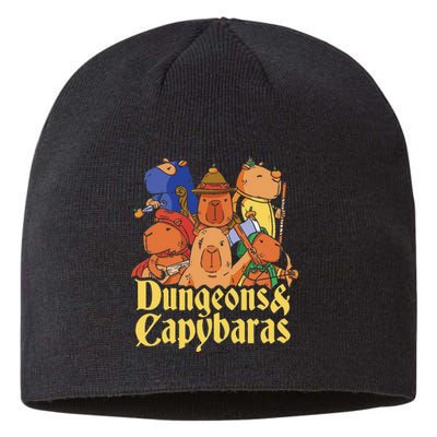 Dungeons & Capybaras Funny Capybara Lover  Sustainable Beanie