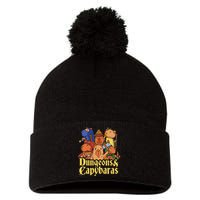 Dungeons & Capybaras Funny Capybara Lover  Pom Pom 12in Knit Beanie