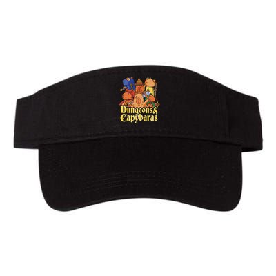 Dungeons & Capybaras Funny Capybara Lover  Valucap Bio-Washed Visor